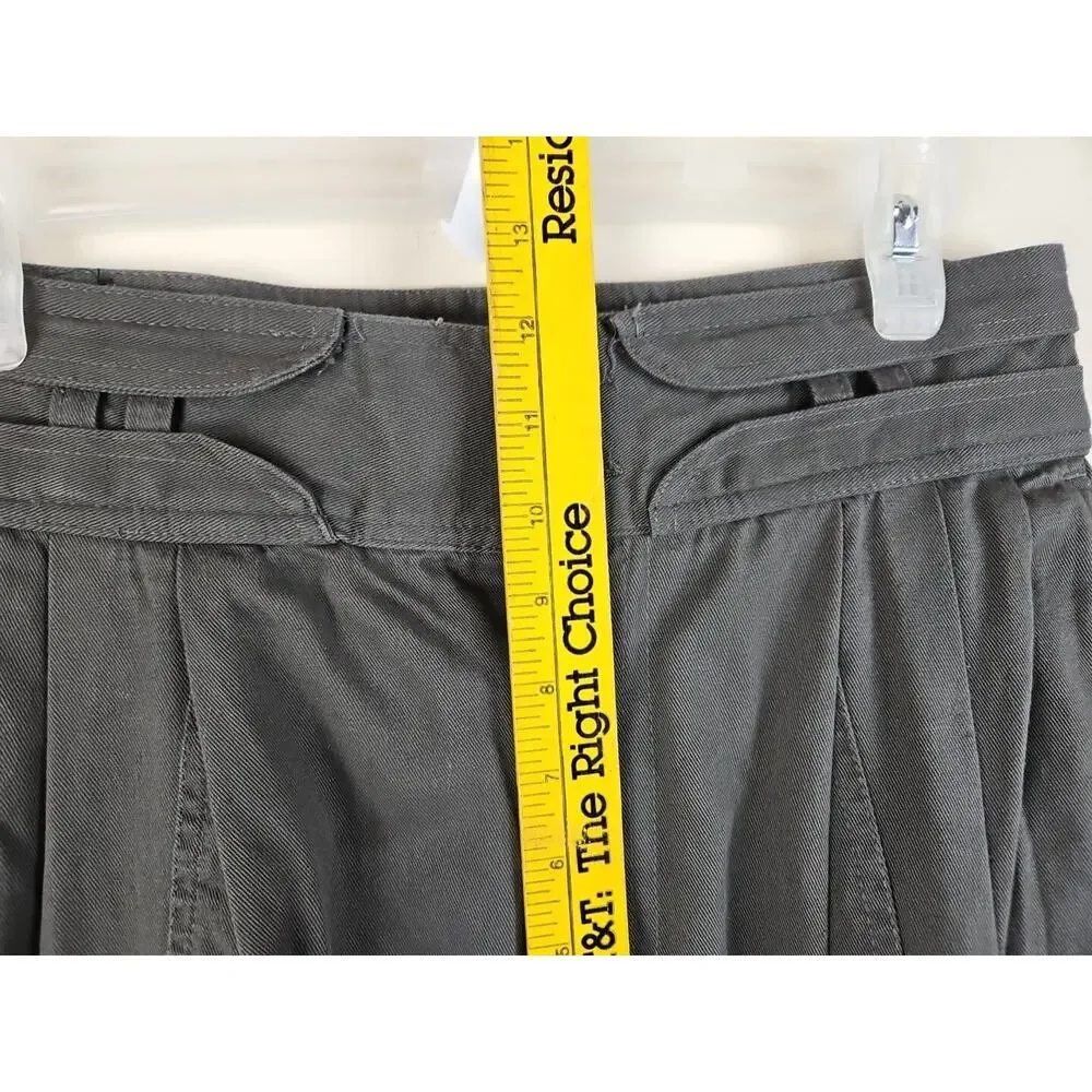 Vtg 90's Bugle Boy Pant 30x33 Gray pleated Parachute Super Baggy Tapered